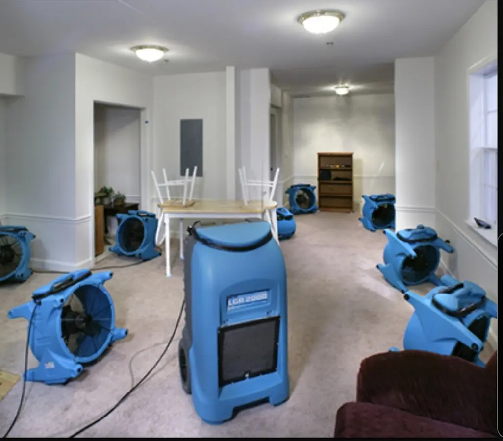 Air movers and dehumidifier setup for Water Extraction & Removal in Port Orange